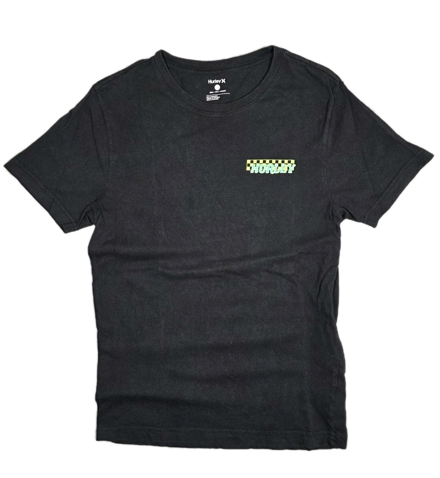 Hurley Lazy Daze Graphic T-Shirt Men's Small Black Surf Style Tee