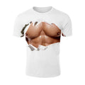 Cool Mens Muscle Women Men Casual T-Shirt 3D Print Short Sleeve Tee Tops