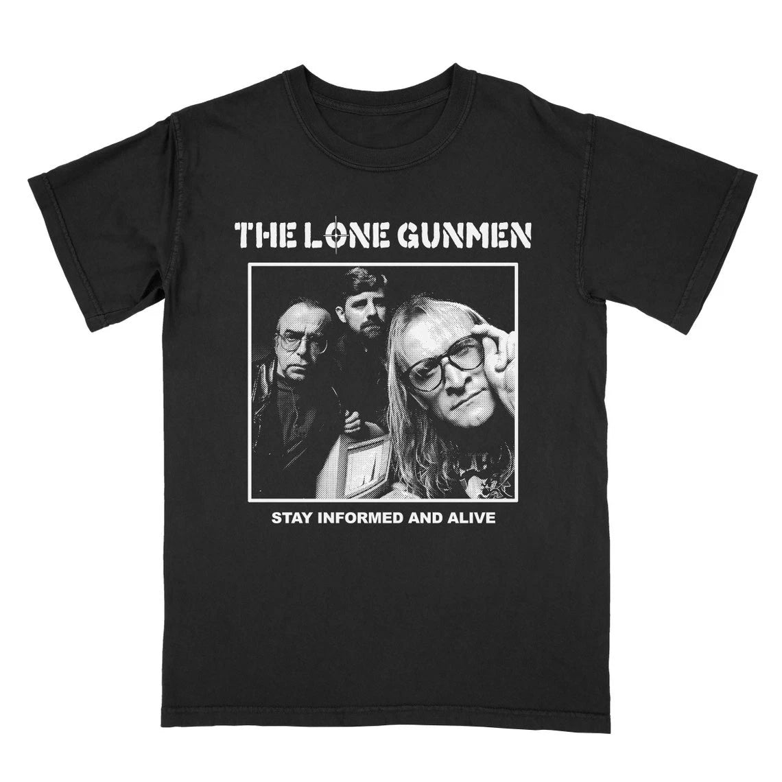 The Lone Gunmen : Stay Informed And Alive T-Shirt, Unisex Tee