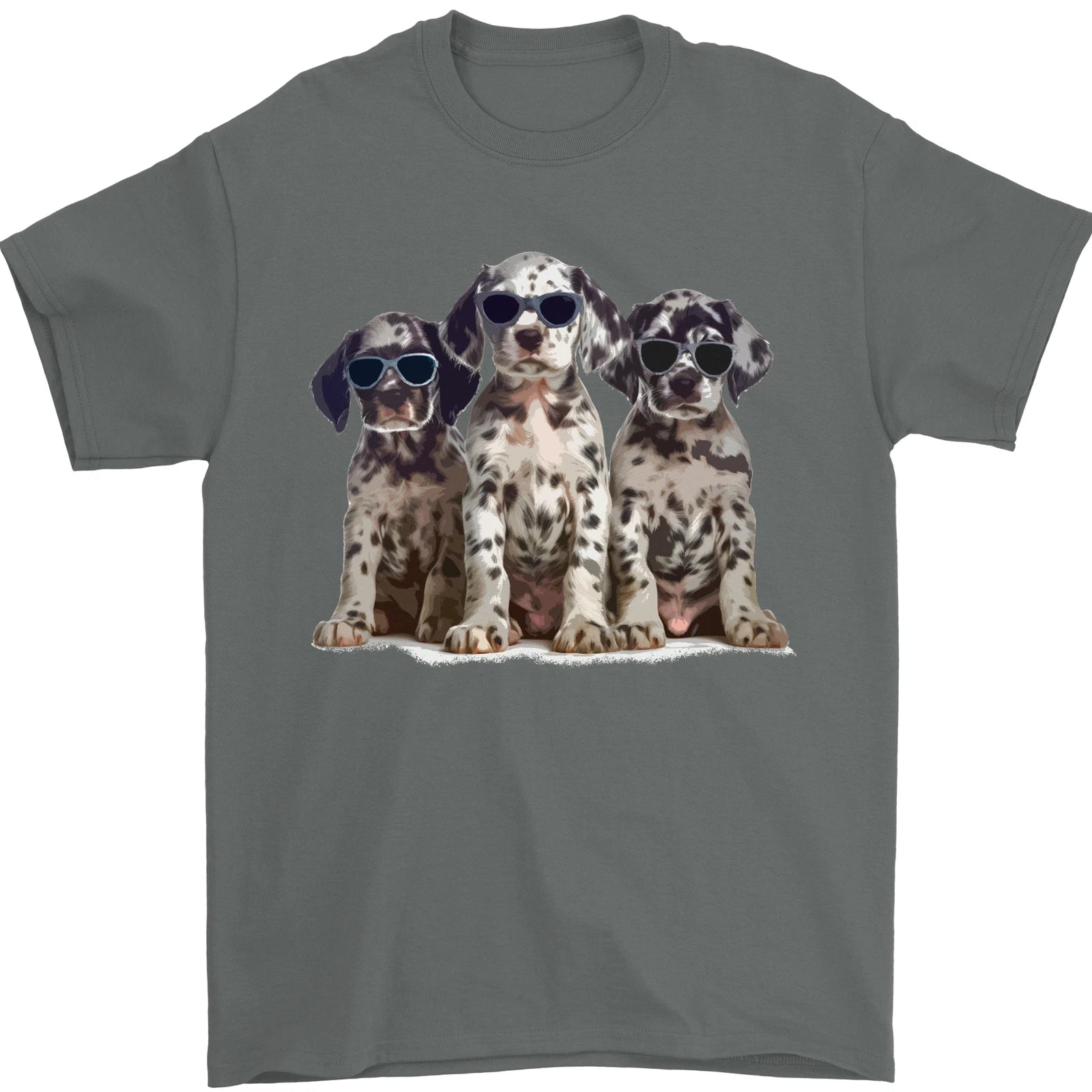 3 Cool Dalmatian Puppies Dogs Mens T-Shirt 100% Cotton