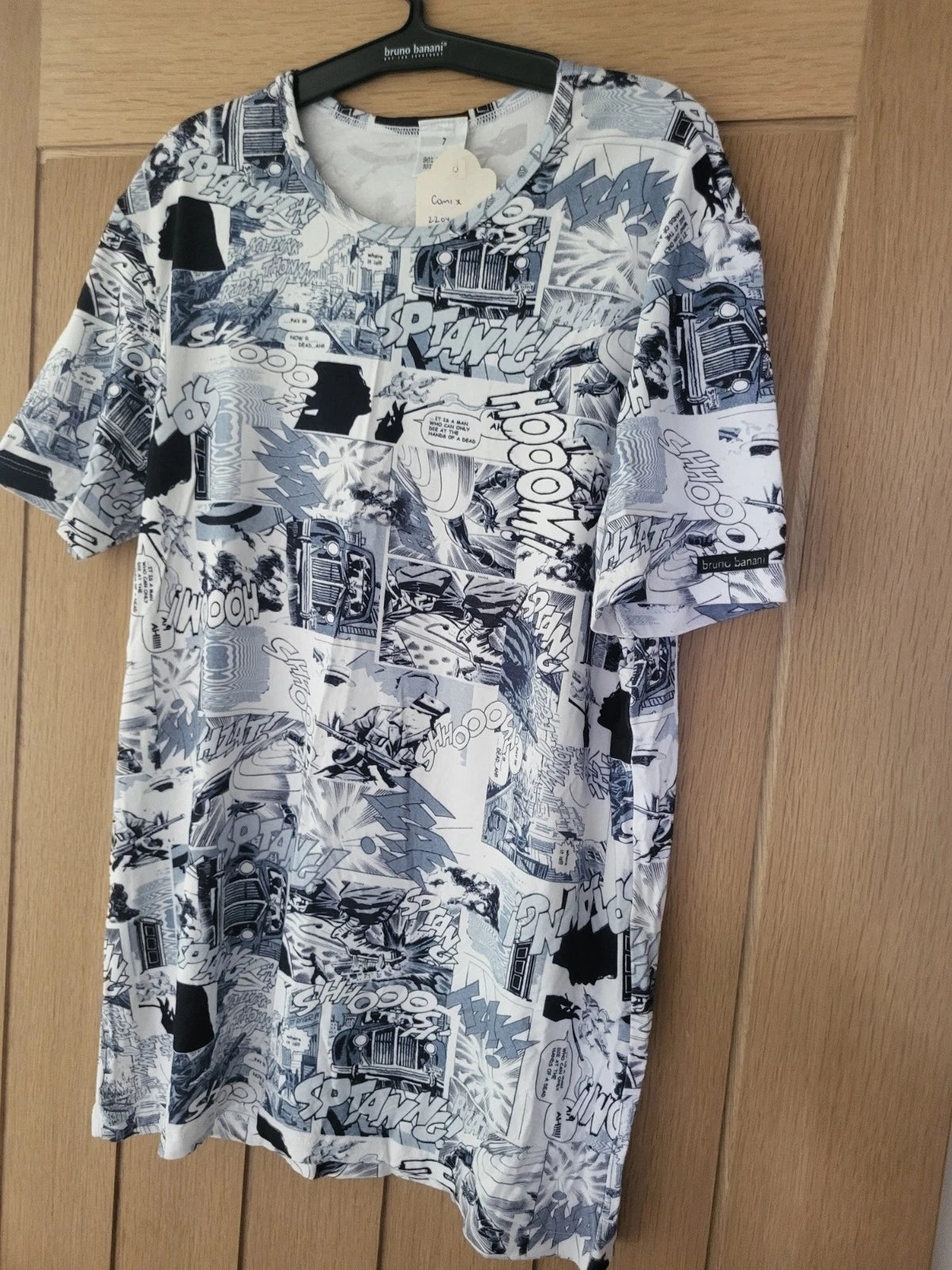 Bruno Banani Mens Comic Superhero Graphic - Comix  T-Shirt  - Size XXL - White