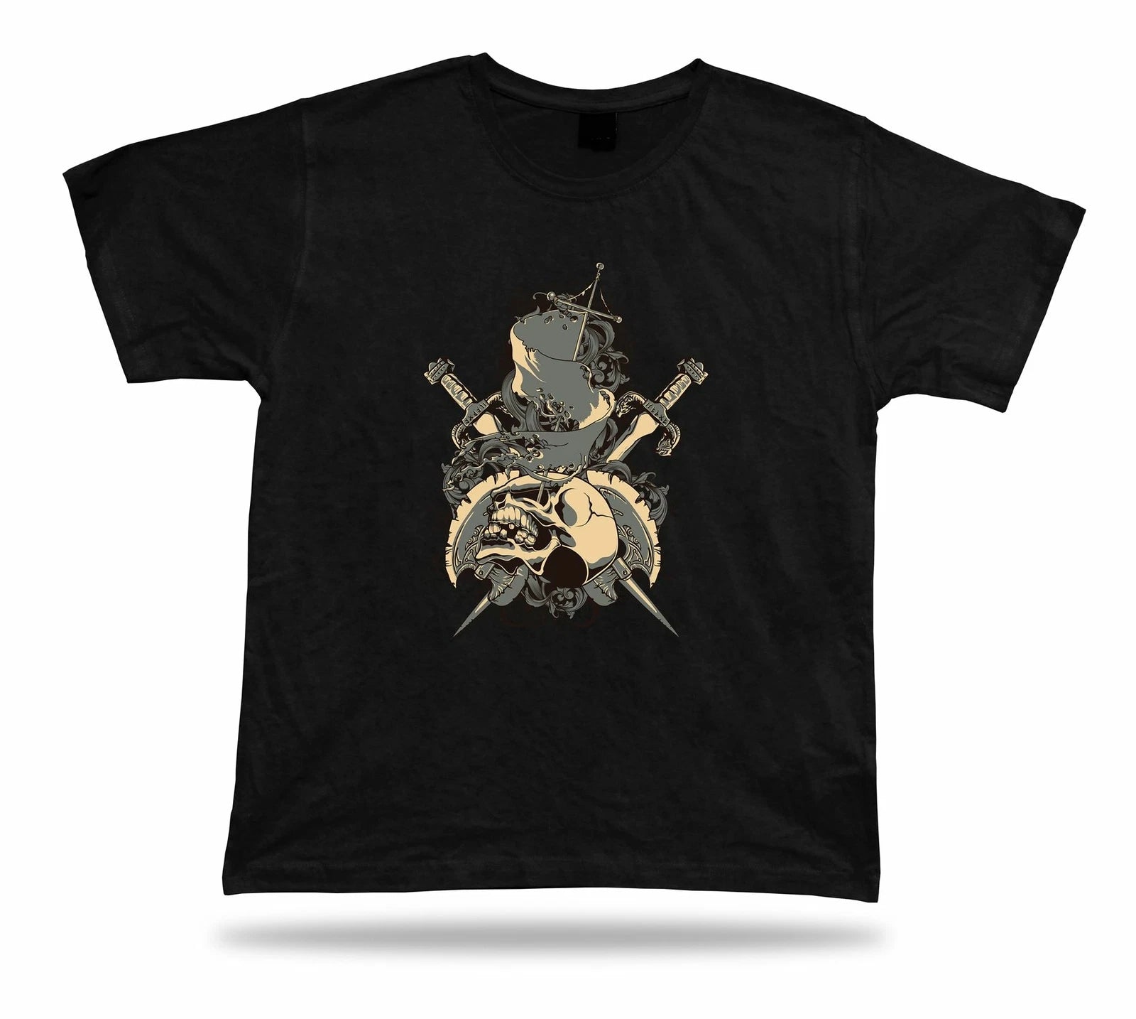 Stabbed Skeleton Skull t shirt awesome cool unique t shirt tee design apparel