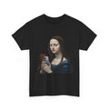 Artistic Mona Lisa Unisex Heavy Cotton Tee, Unique Graphic Tee, Creative Fashion