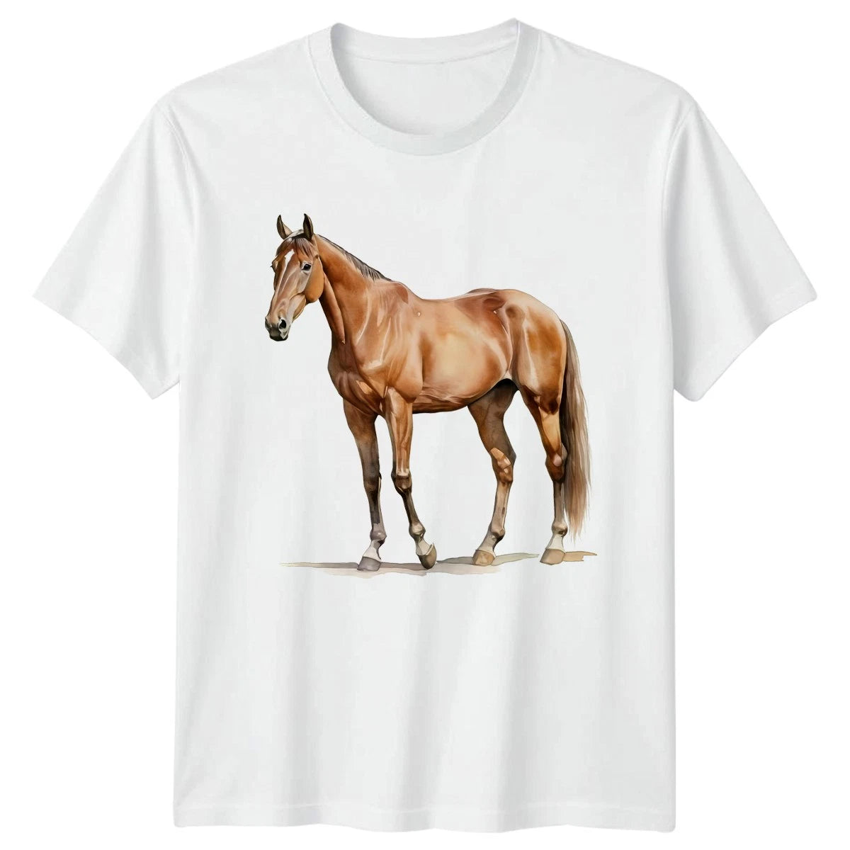Watercolor Horse T-Shirt Equestrian Animal Gift For Him And Her