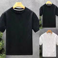 For Everyday Wear Men's Loose T-Shirt Casual Holiday Loose Fit Solid Color