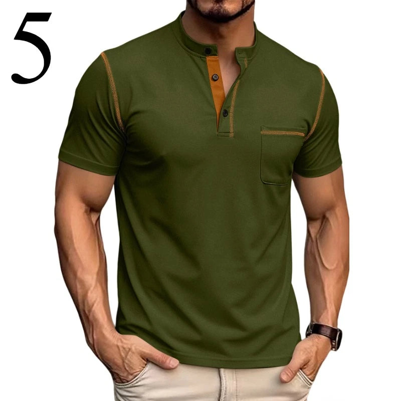 Men Slim Short Sleeve T-Shirt Tee Shirt Top Casual Shirt Blouse Summer Shirt Top