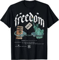 Freedom Vintage Streetwear Urban Hip Hop Metal Rock Y2K T-Shirt