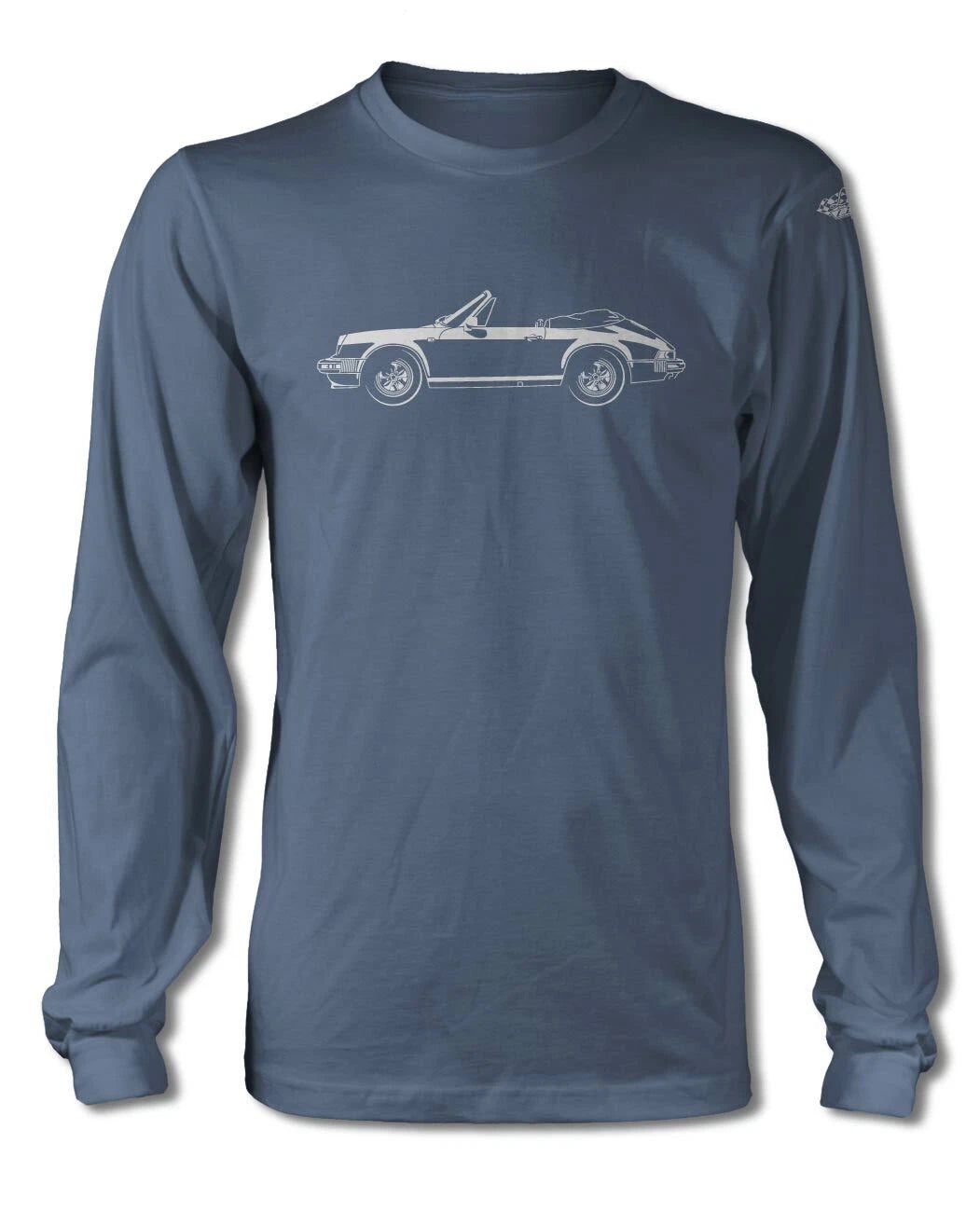 Porsche 911 Convertible Cabriolet T-Shirt - Long Sleeves - Side View
