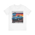 Blue Mustang Retro Tee, 90s Car Graphic Shirt, Vintage Vehicle T-Shirt, Classic