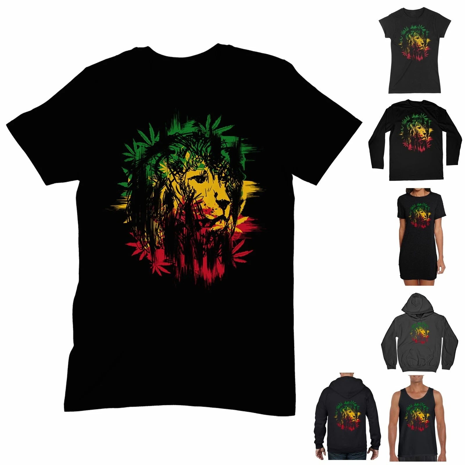 Lion of Judah T Shirt - Rasta Reggae Jamaica Bob Marley