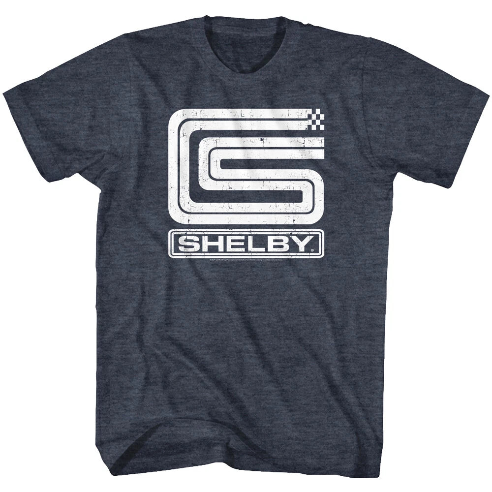 Carroll Shelby American Muscle Car Checkered Flag CS Shelby Logo Men's T Shirt