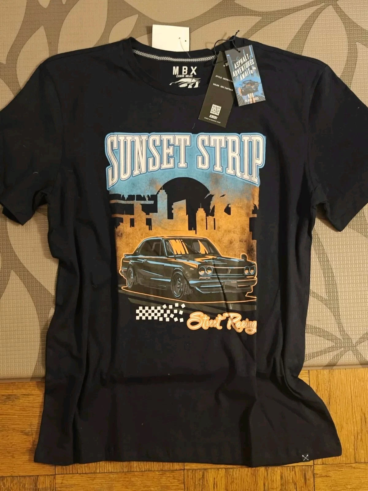 NWT New Tags MBX SUNSET STRIP Street Racer Black XL T Shirt Drift Party Approved