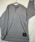 Vintage Y2K Abercrombie & Fitch Big Shirt Thermal Henley Men's L Gray Waffle