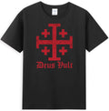 Deus Vult Order of the Holy Sepulchre Jerusalem Cross Retro Gift Men's T-Shirt