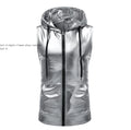Men Sleeveless Hoodie Disco T-Shirt Disco Party Hooded Tops Fashion Dance shirts