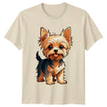 Yorkshire Terrier Puppy Dog Portrait T-Shirt Yorkie Dog Birthday Gift For Him