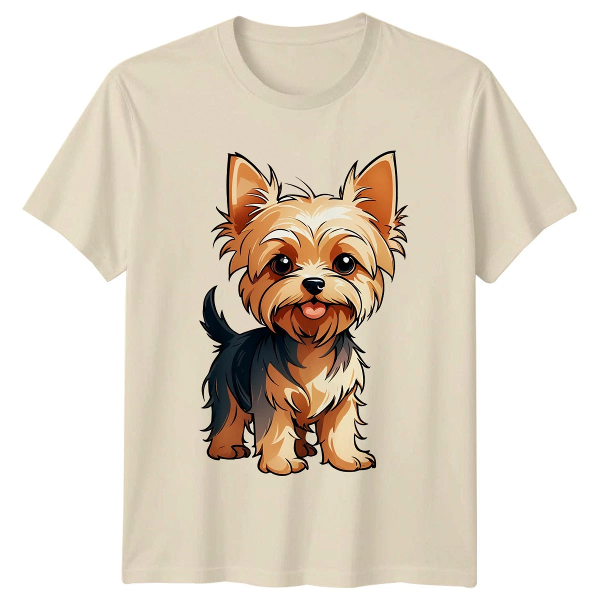 Yorkshire Terrier Puppy Dog Portrait T-Shirt Yorkie Dog Birthday Gift For Him