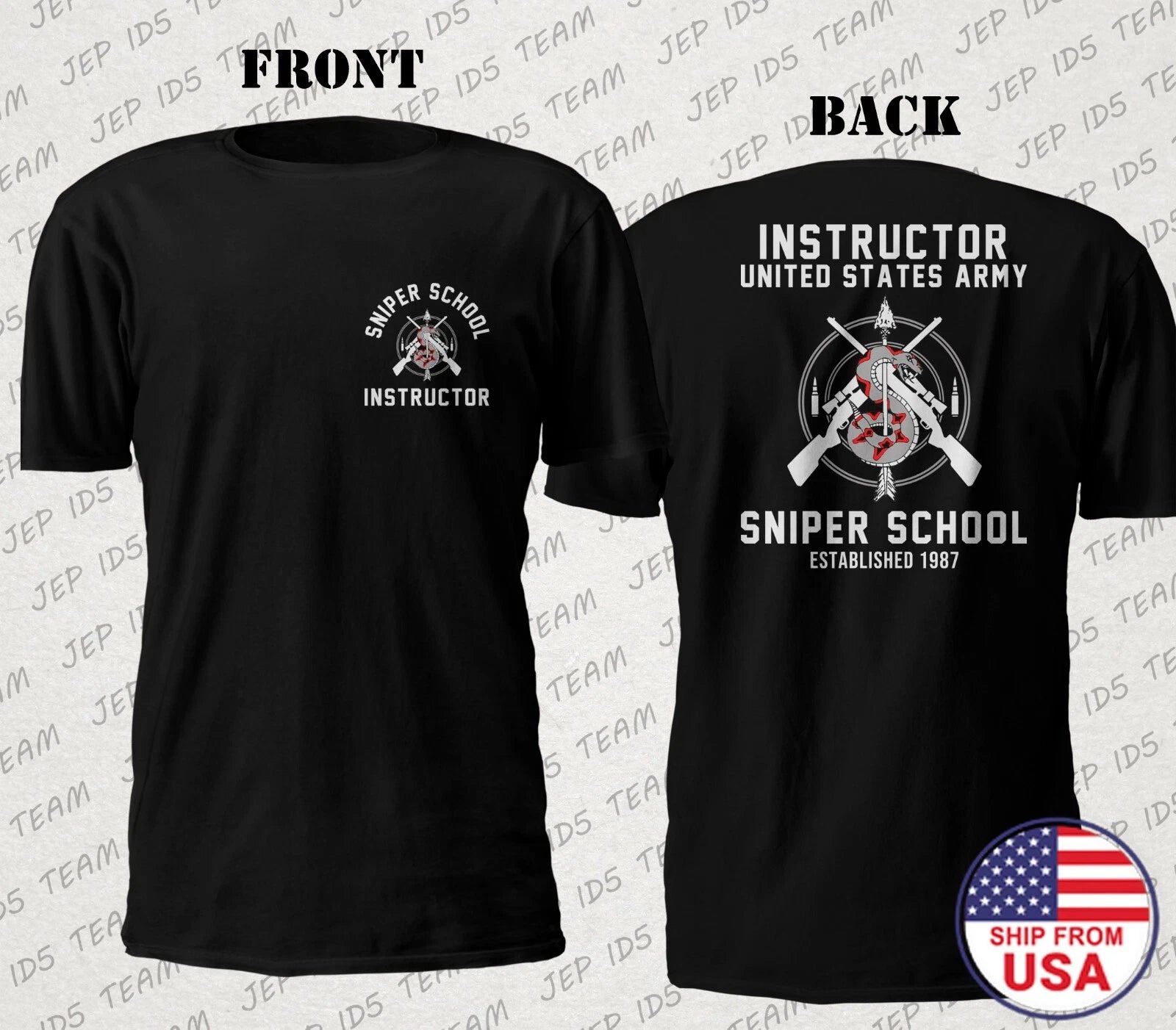 SALE! UNITED STATES ARMY INSTRUCTOR SNIPER SCHOOL T SHIRT SIZE S-5XL custom tee
