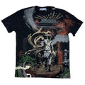 Vintage Y2K T-Shirt Black Tee Samurai  Large Nathaniel *RUNS SMALL*