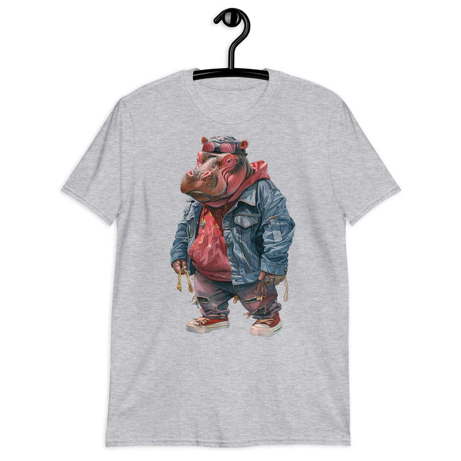 Hip Hop Hippo Graphic Short-Sleeve Unisex T-Shirt | Street Style Tee