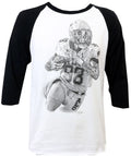 ALC APPAREL Touchdown Skull Football Tattoo Street Wear Raglan T-Shirt M NEW