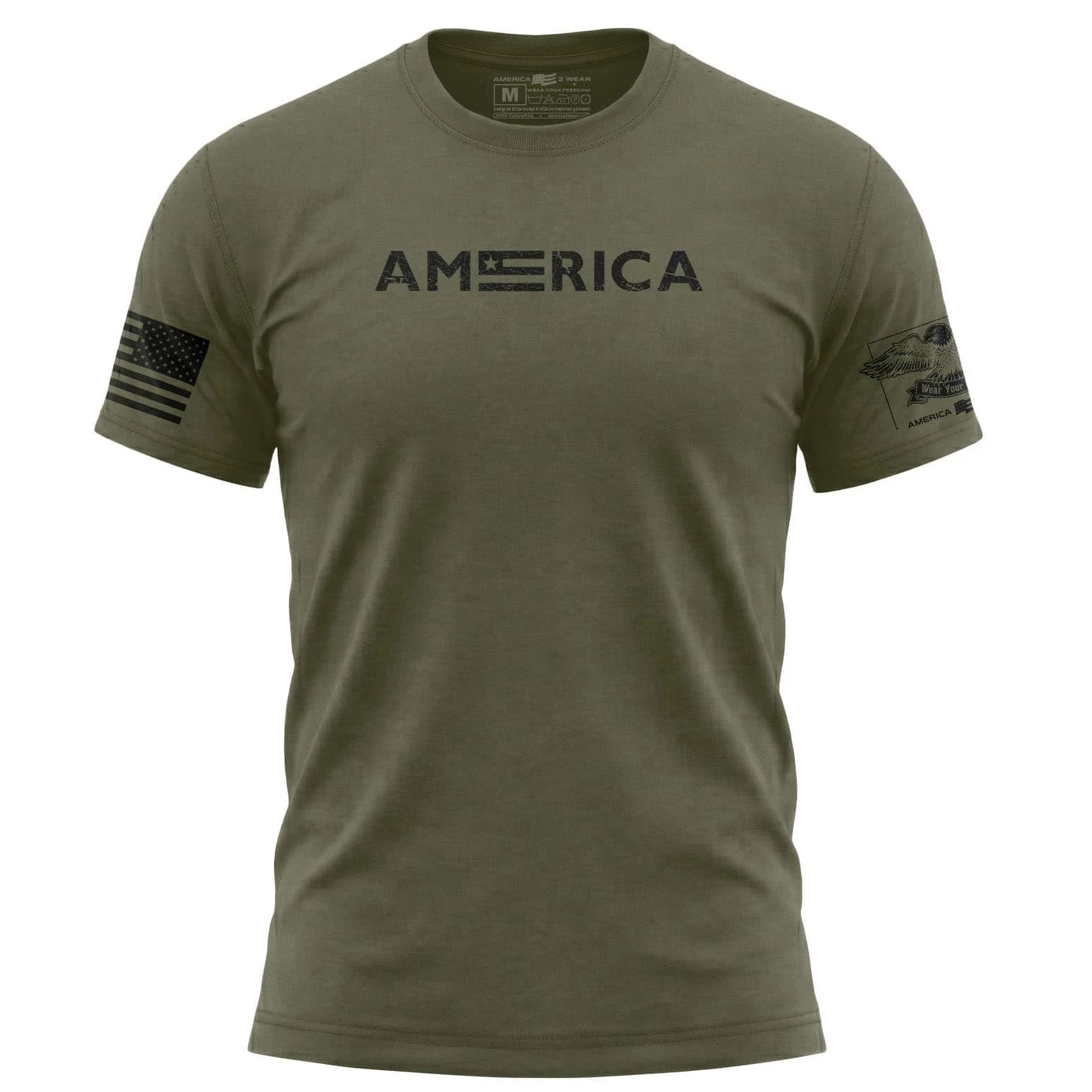 Modern America T-Shirt – Distressed Patriotic Graphic Tee