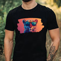 Mens Leopard Sunglasses Cotton T-Shirt Size XS to 5XL