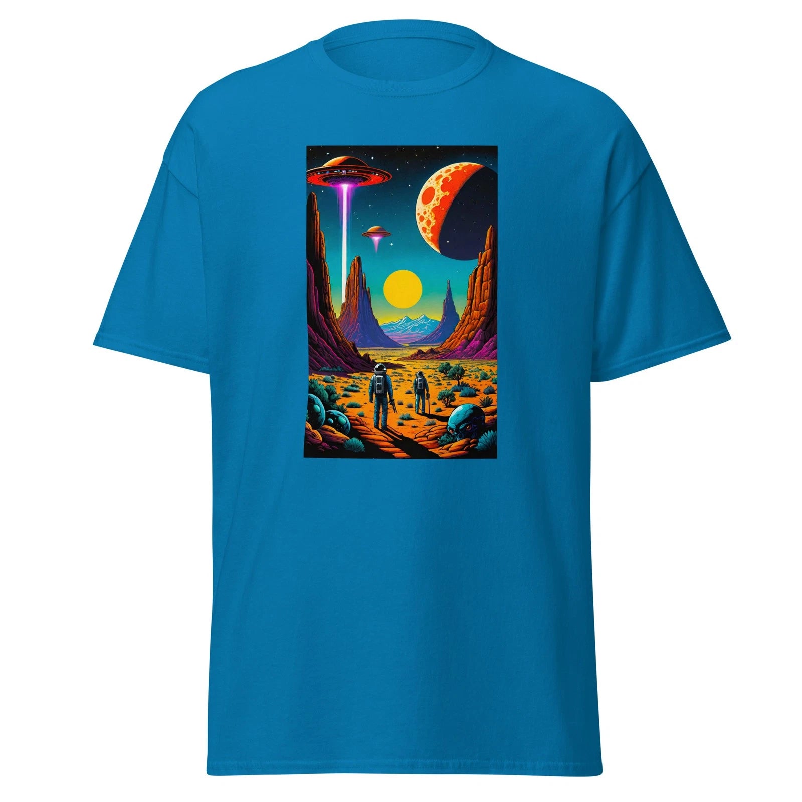 Cosmic Desert UFO unisex classic tee - 100% cotton Great Gift for UAP Fans