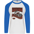 American Custom Motorcycles Biker Motorbike Mens L/S Baseball T-Shirt