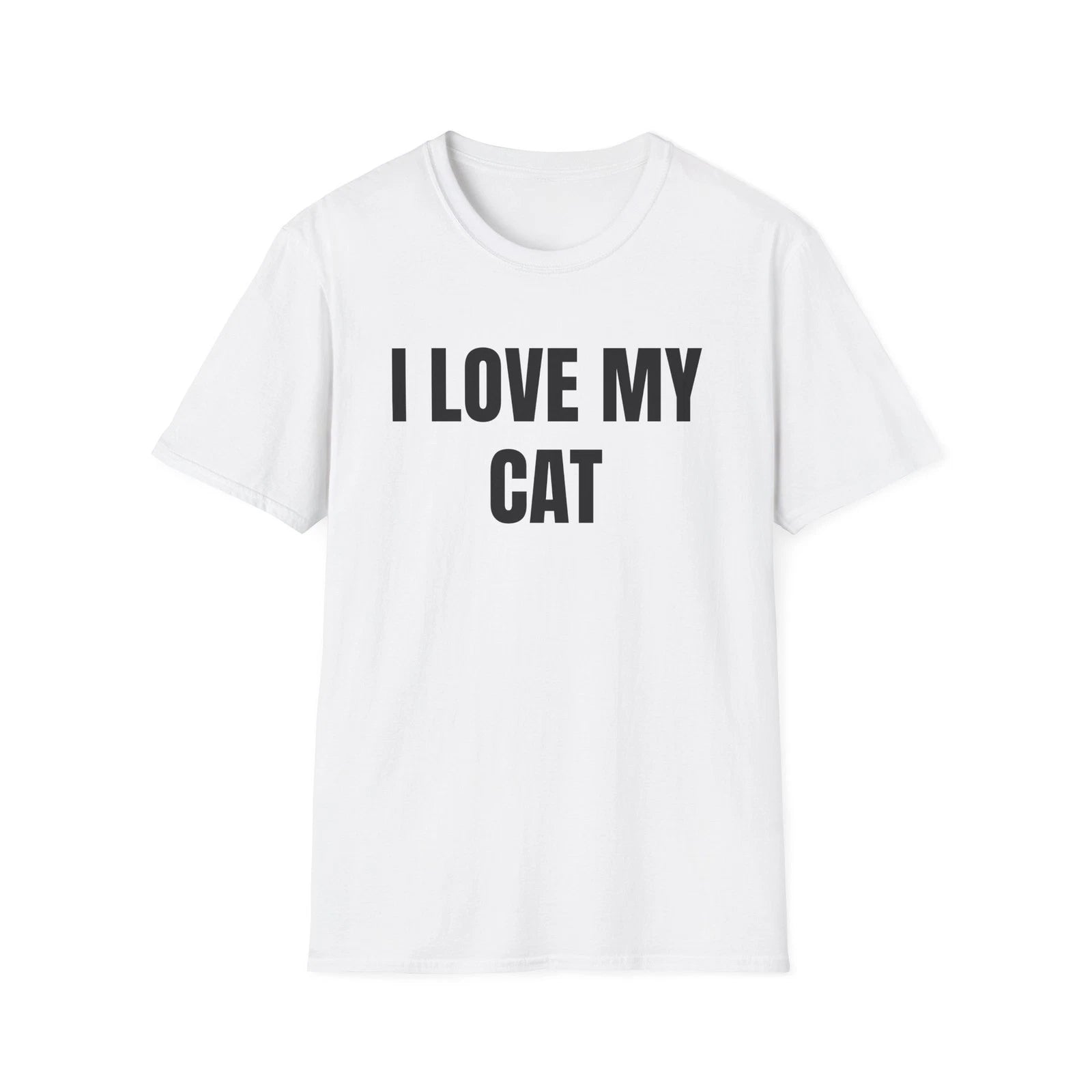 I Love My Cat T-Shirt | Simple Text Cat Lover Tee, Cat Dad, Cat Mom, Kitty