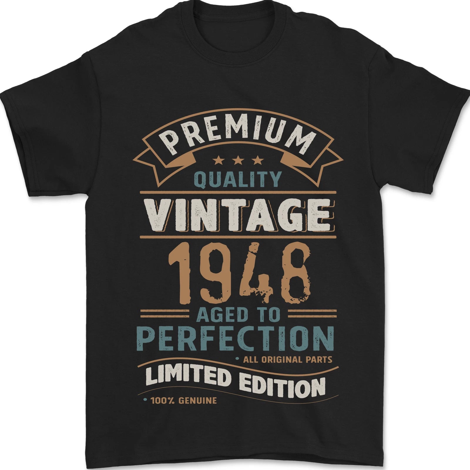 Premium Vintage 78th Birthday 1948 Mens T-Shirt 100% Cotton