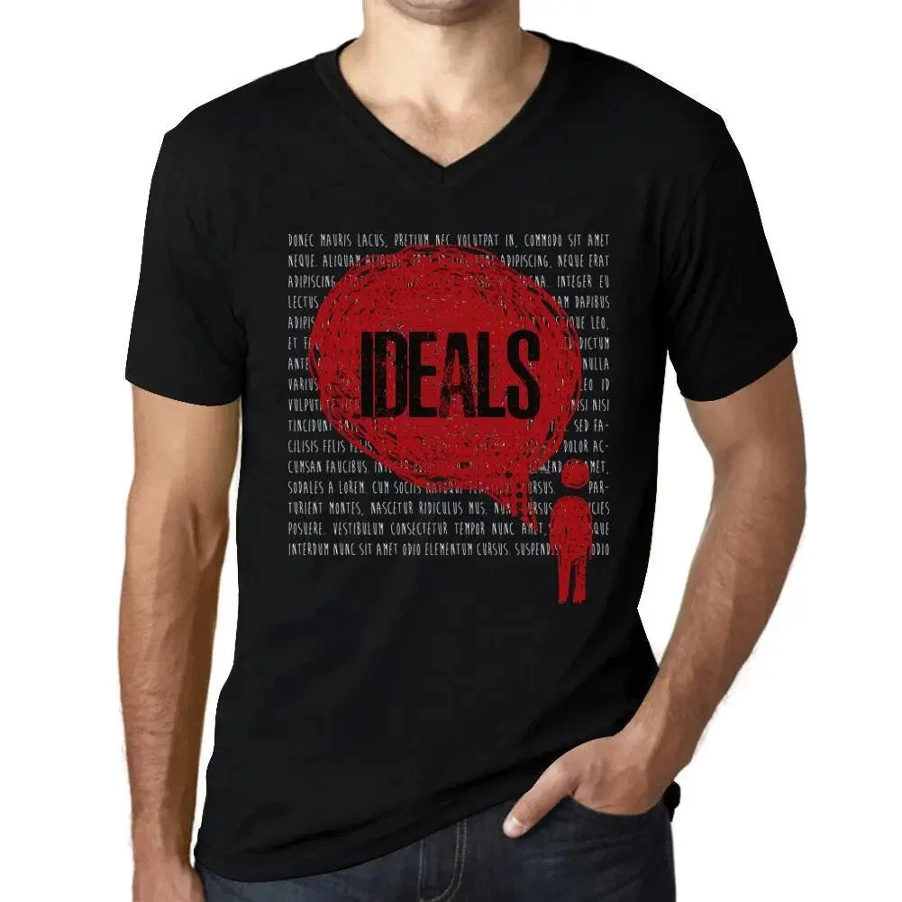 Men's Graphic T-Shirt V Neck Thoughts Ideals Eco-Friendly Limited Edition
