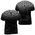Runer Viking Dark Tribal Pattern Grunge Men's T-shirt S-5XL
