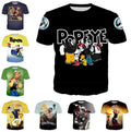 Anime Cartoon Popeye Casual Women Men T-Shirt 3D Print Short Sleeve Tee Tops