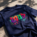 Loud Graffiti Tee, Colorful Urban Streetwear, Unisex Oversized Boxy T-Shirt