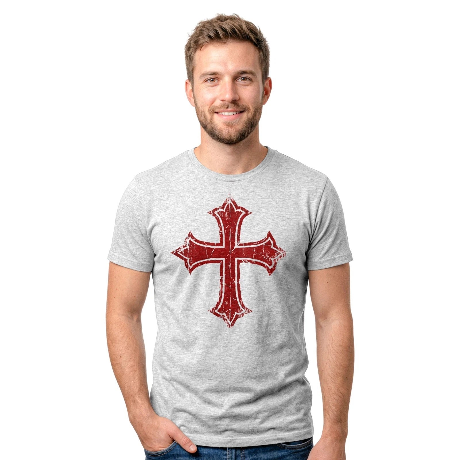Vintage Christian Cross T-Shirt | Religious Christianity Gothic Cross Tee