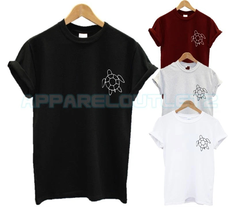 TURTLE T SHIRT ANIMAL LOVER PRESENT GIFT FASHION UNISEX LOGO CUTE LOVE PET