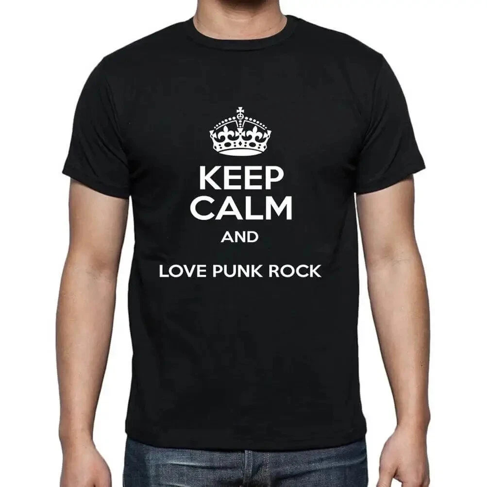 Men's Graphic T-Shirt Keep Calm And Love Punk Rock Eco-Friendly Limited Edition