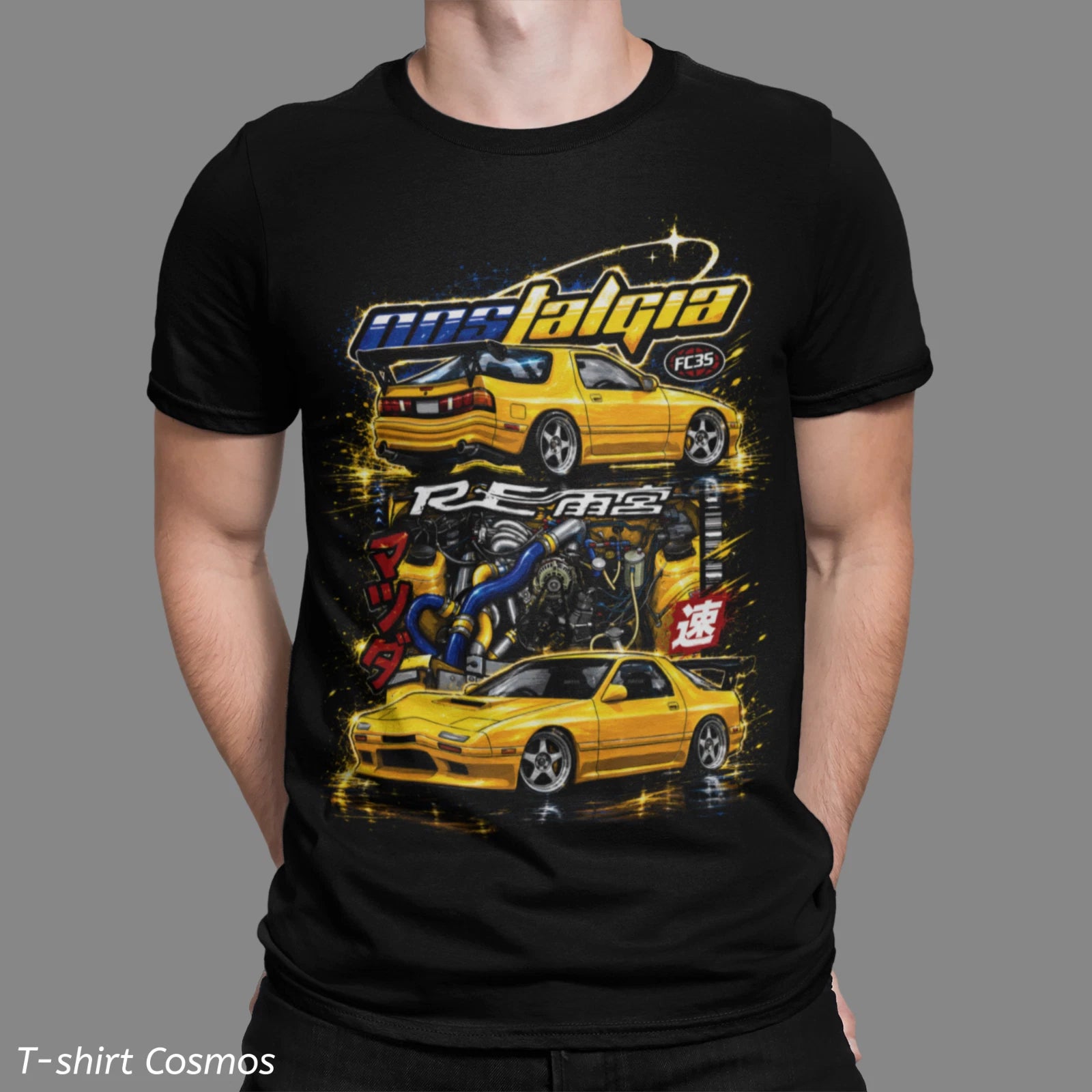JDM Nostalgia RX7 FC35 T- shirt Fast & Furios  Street Racing Drifting style