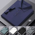 Men's Korean Streetwear T-Shirt Short Sleeve Turn Down Collar Solid Design