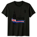 Big Ben London Great Britain Travel Mens Womens Tee Union Jack Flag Graphic Top