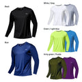 Men's Ice Silk Long Sleeve T Shirt Quick Dry UV Sun Protection Sports Top