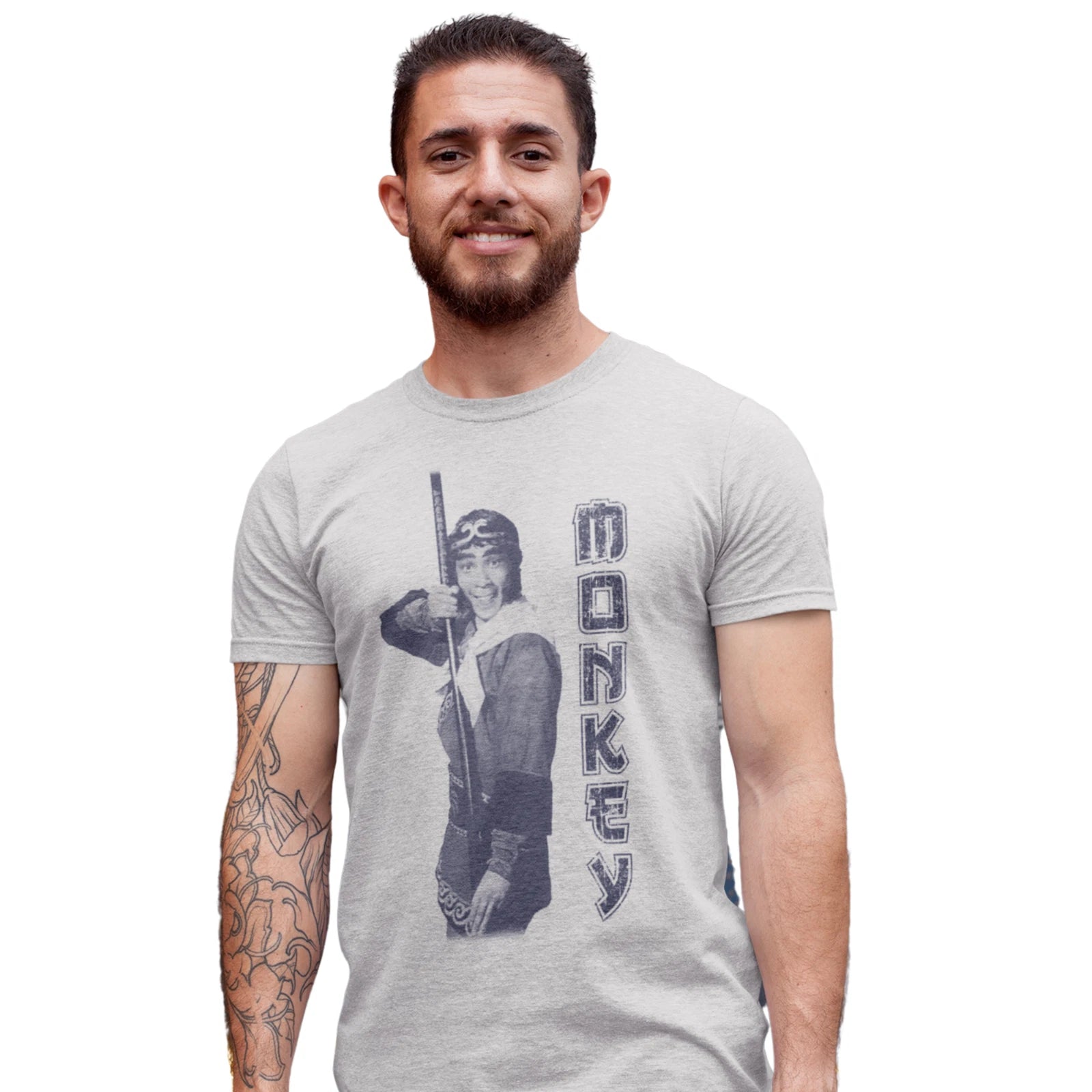 Monkey Retro 1970s Cult TV Show Hand Printed T-Shirt Birthday Gift