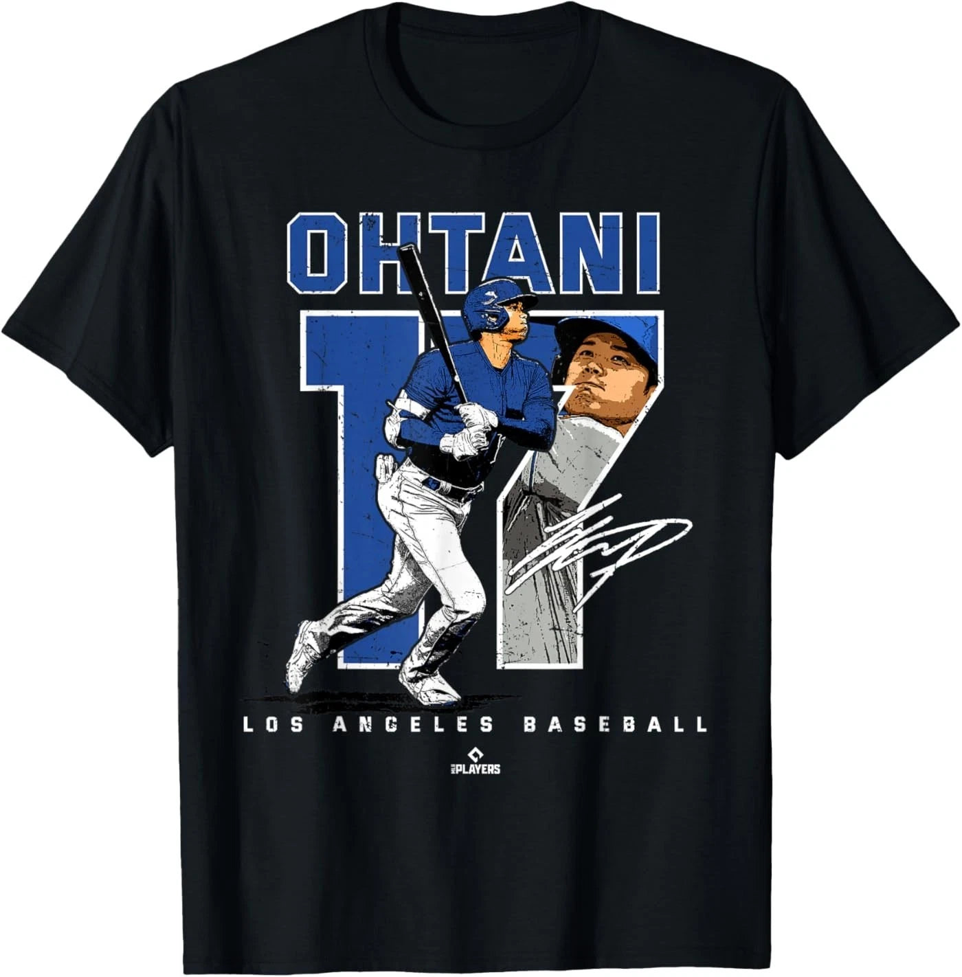 Number and Portrait Shohei Ohtani Los Angeles MLBPA T-Shirt