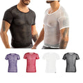 iiniim Mens Vest Stylish T-Shirt Sleepwear Clubwear Transparent Tops AU