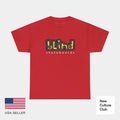 blind skateboards Vintage Logo v2 Yellow Rocco Retro Classic Skate TShirt Print