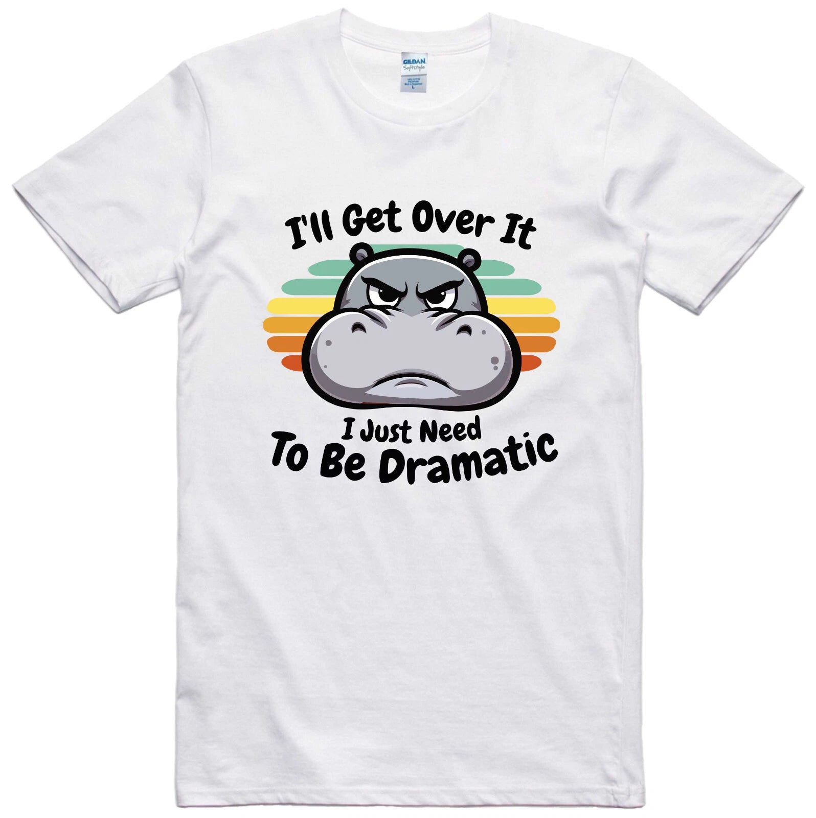 Mens T Shirt Funny Hippo Novelty Slogan 100% Cotton Tee