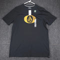 Volcom Mens Medium Black Elliptical Stone Logo Organic Cotton T-Shirt NWT