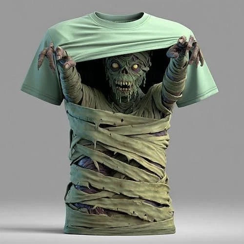 Optical Illusion Zombies 3D T Shirt Short Sleeve All sizes