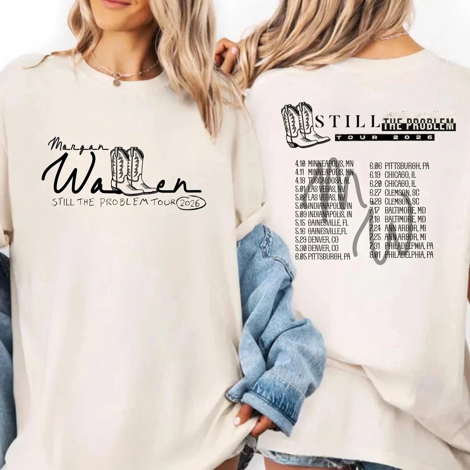2026 Still the Problem Morgan Wallen Tour T-Shirt Unsiex Full Size